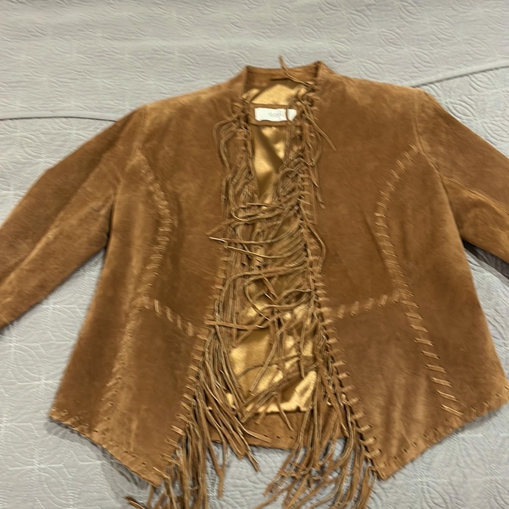 Vintage Suede Fringe suede jacket by Cofi